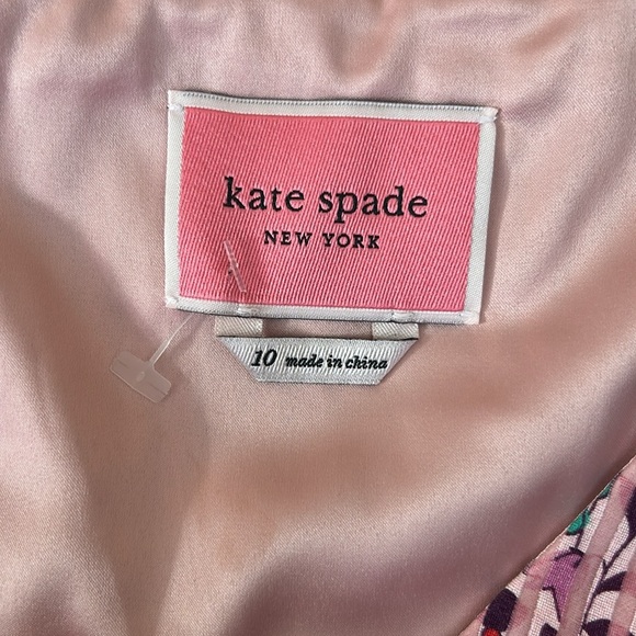 Kate Spade Sleeveless V-Neck Floral Medley Burnout Fit & Flare Midi Dress Sz 10 - Picture 14 of 15